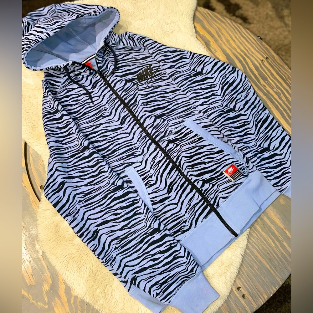 Nike Bo Knows Zebra Print Full Zip Hoodie